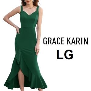 Grace Karin Long Formal Mermaid Ruffle Dress